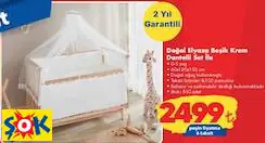 DOĞAL ELYAZA BEŞİK KREM DANTELLİ SET İLE DOĞAL ELYAZA BEŞİK KREM DANTELLİ SET İLE